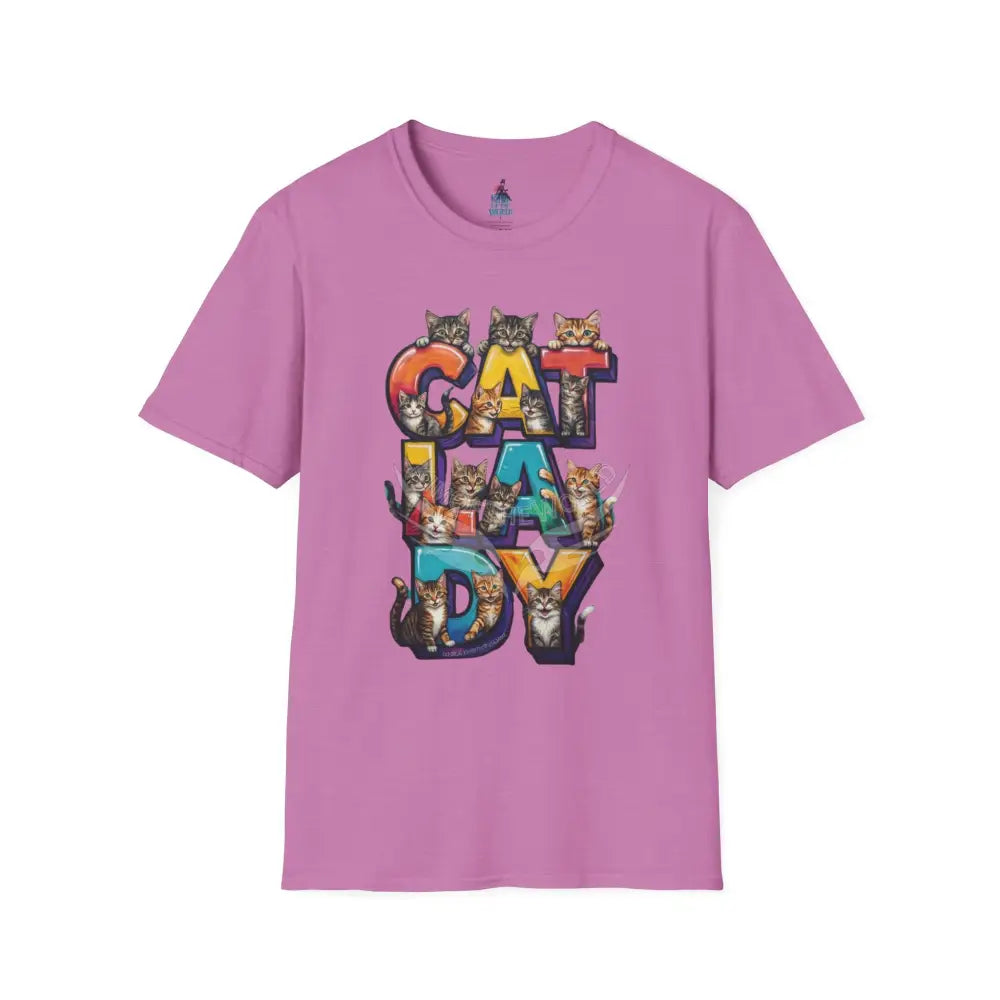 Cat Lady Graffiti Kitty Cats Cat Parent Tee - Softstyle T-Shirt T-Shirt