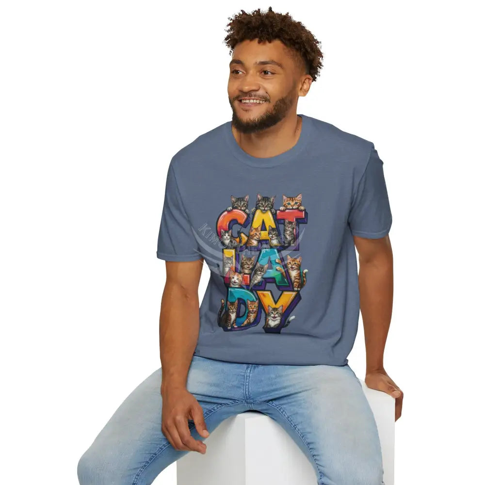 Cat Lady Graffiti Kitty Cats Cat Parent Tee - Softstyle T-Shirt T-Shirt