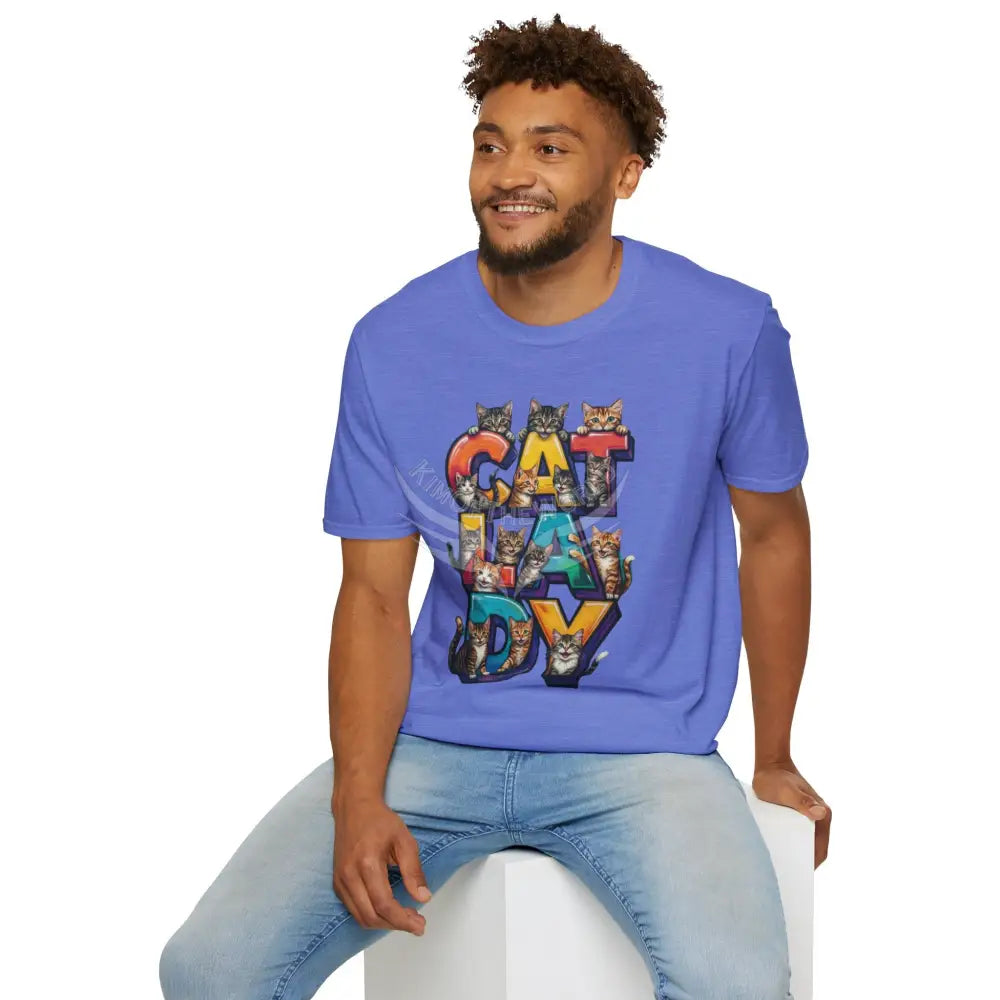 Cat Lady Graffiti Kitty Cats Cat Parent Tee - Softstyle T-Shirt T-Shirt