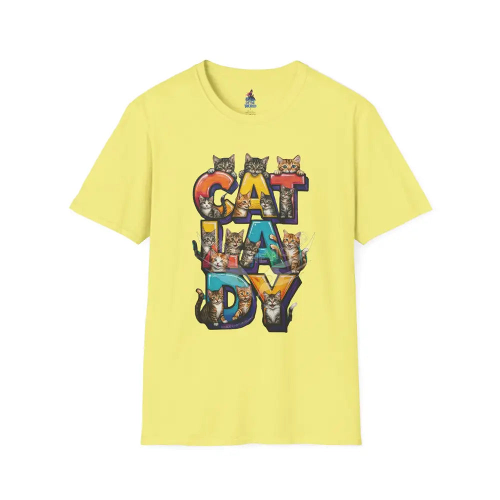 Cat Lady Graffiti Kitty Cats Cat Parent Tee - Softstyle T-Shirt T-Shirt