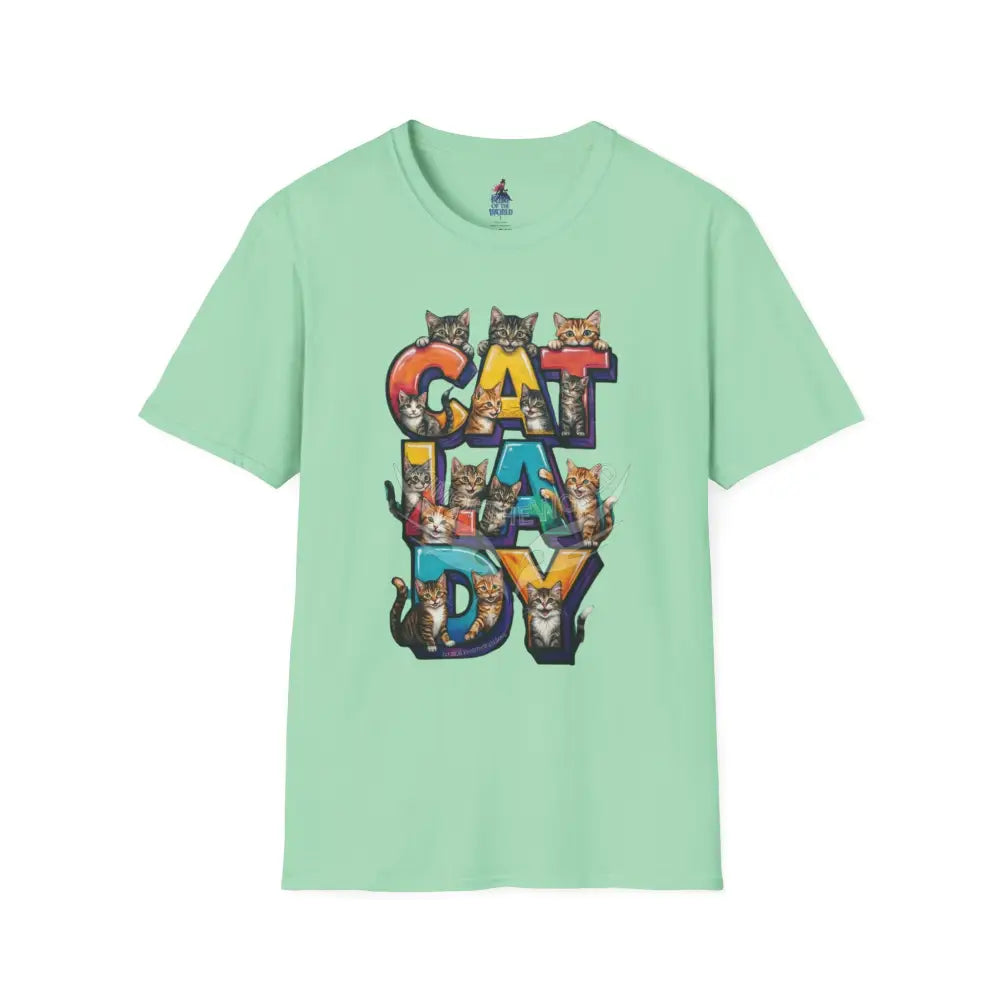 Cat Lady Graffiti Kitty Cats Cat Parent Tee - Softstyle T-Shirt T-Shirt