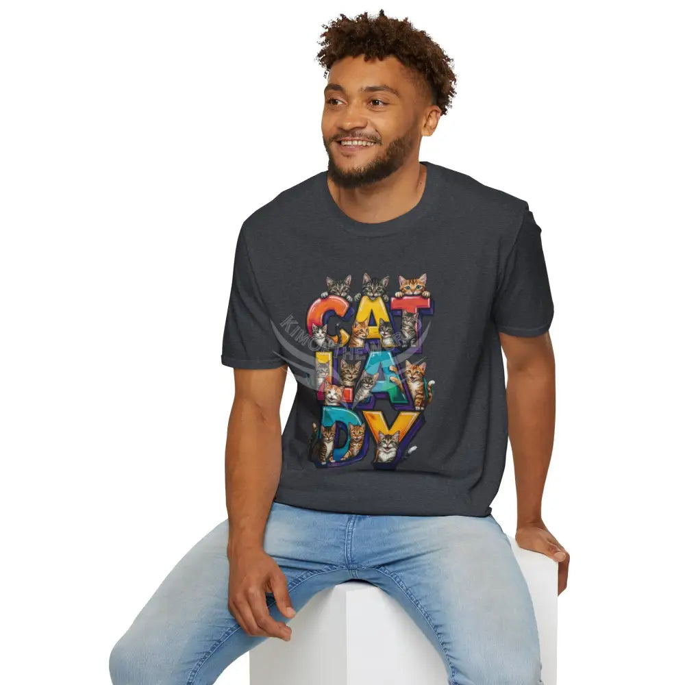 Cat Lady Graffiti Kitty Cats Cat Parent Tee - Softstyle T-Shirt T-Shirt