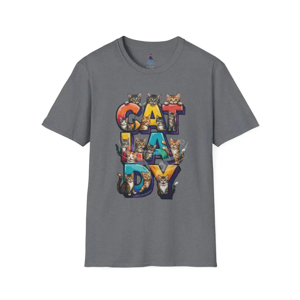 Cat Lady Graffiti Kitty Cats Cat Parent Tee - Softstyle T-Shirt T-Shirt