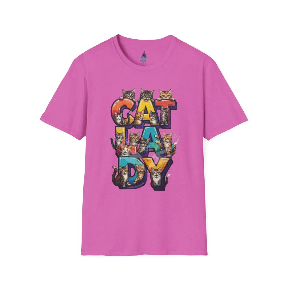 Cat Lady Graffiti Kitty Cats Cat Parent Tee - Softstyle T-Shirt T-Shirt