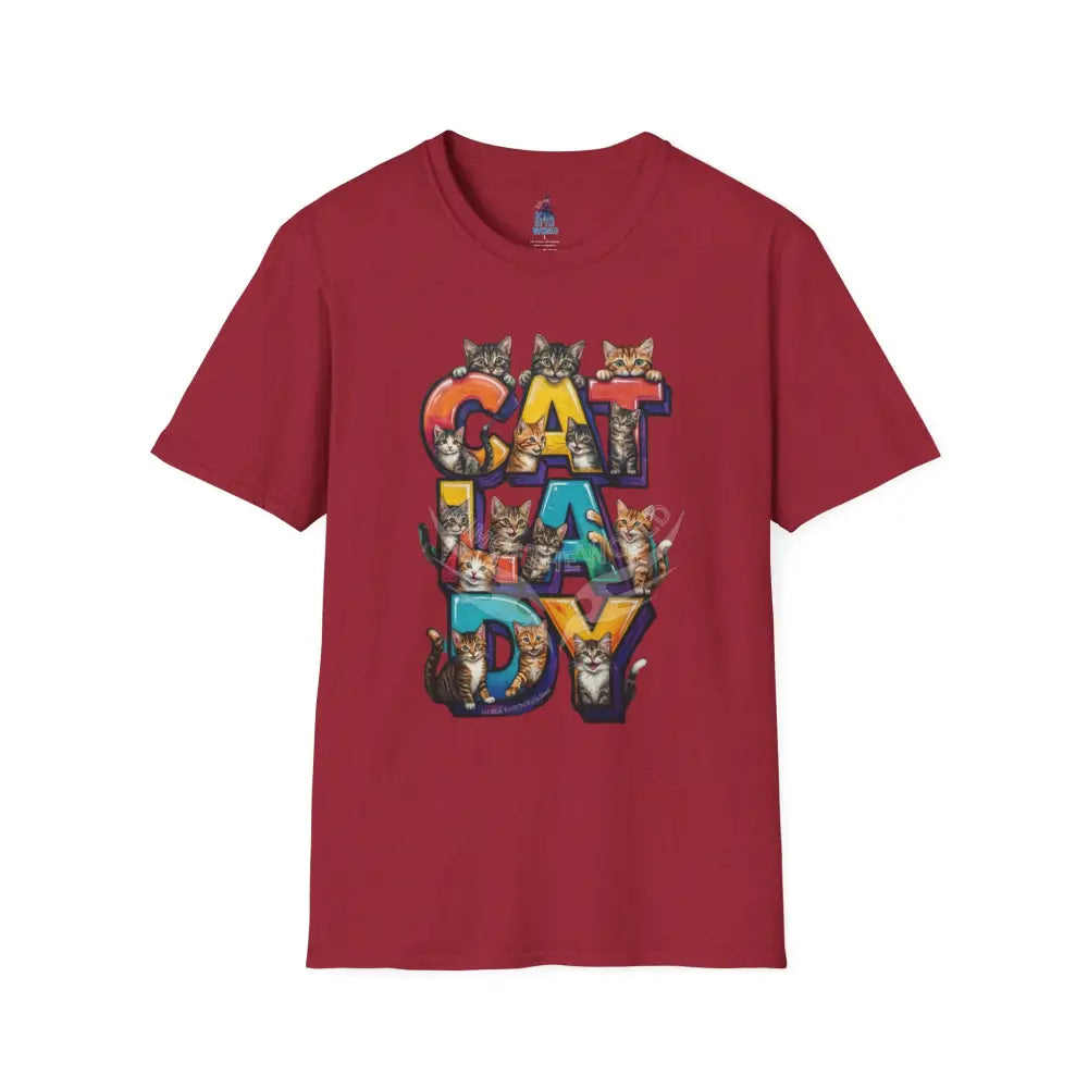 Cat Lady Graffiti Kitty Cats Cat Parent Tee - Softstyle T-Shirt T-Shirt