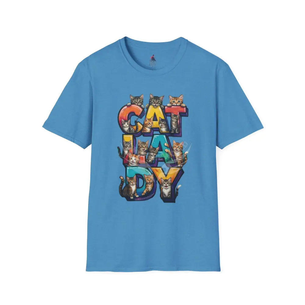 Cat Lady Graffiti Kitty Cats Cat Parent Tee - Softstyle T-Shirt T-Shirt