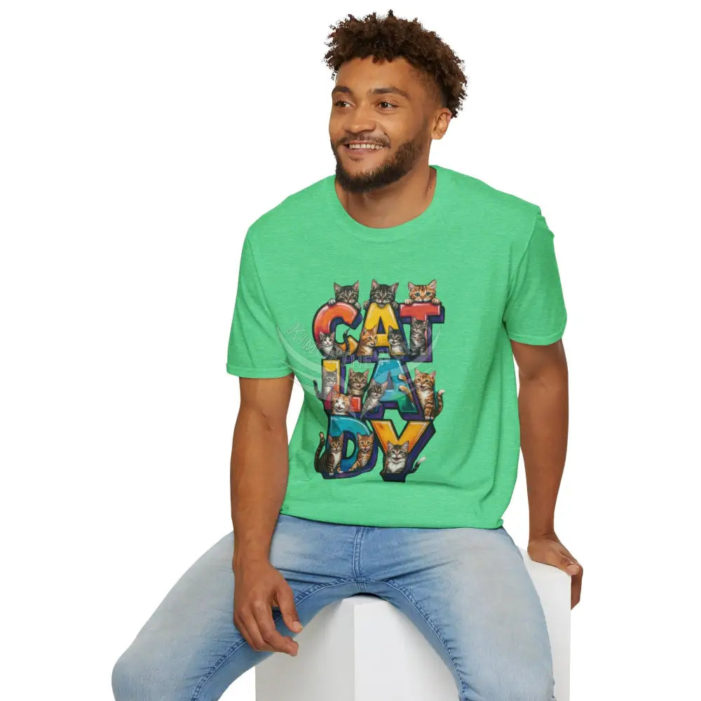 Cat Lady Graffiti Kitty Cats Cat Parent Tee - Softstyle T-Shirt T-Shirt