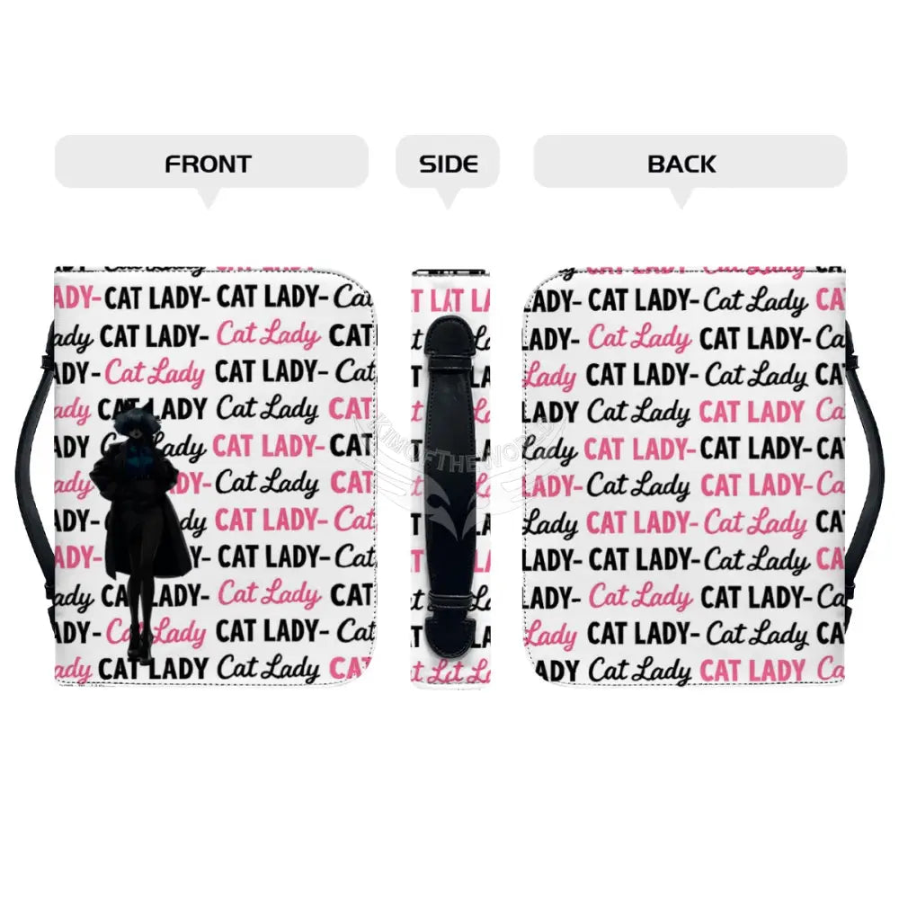 Cat Lady Leather Book/Bible Cover Storage Products