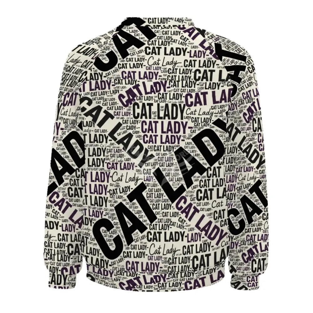 Cat Lady OP Newsprint Crewneck Sweatshirts Women Women’s Hoodies