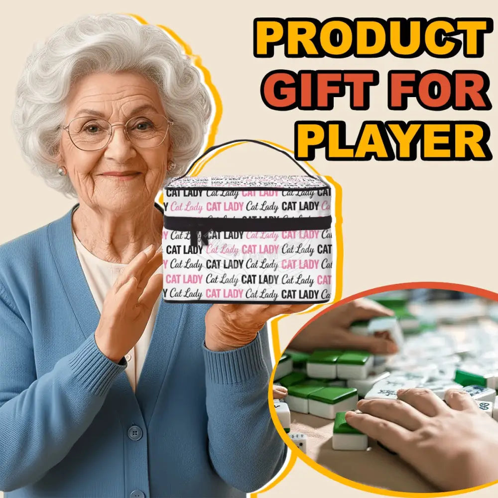 Cat Lady Portable Bag One Size Mahjong