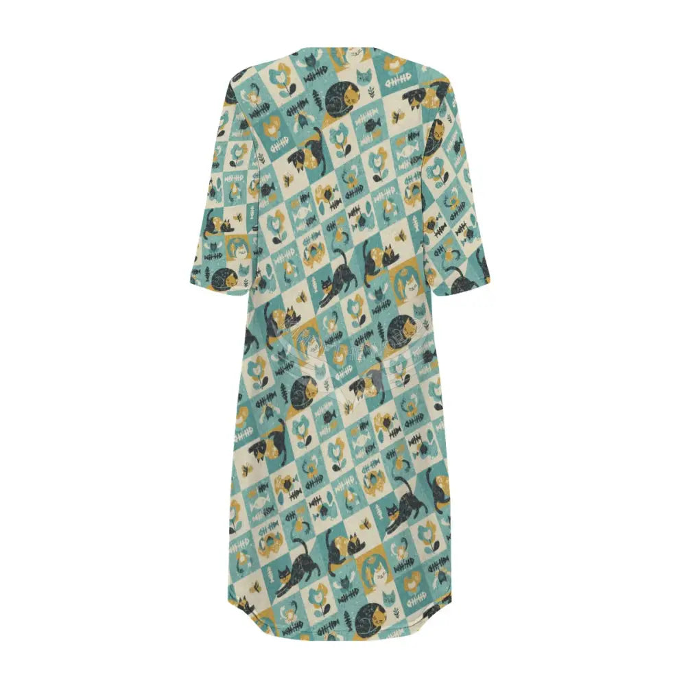 Cat Lady Print Cape Set Pc Women’s T-shirts