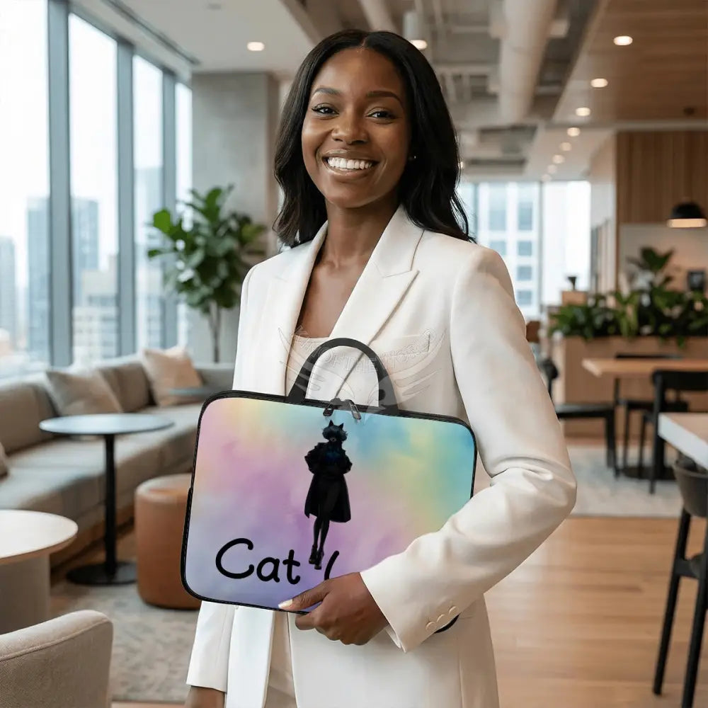 Cat Lady Tie Dye Laptop Bag Computer Bag