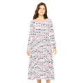 Cat Lady Wallpaper Print Dress – Women’s Long Sleeve AOP S All Over Prints