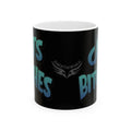 ’Cats Bitches’ Cat Lady Gift Ceramic Coffee Cup (11oz/15oz) 11oz Mug