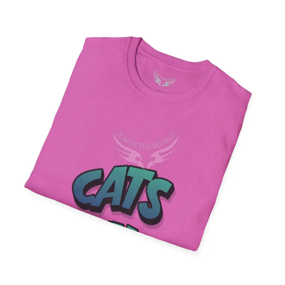 ’Cats Bitches’ Cat Lady Kitty Parent Tee - Softstyle T-Shirt T-Shirt