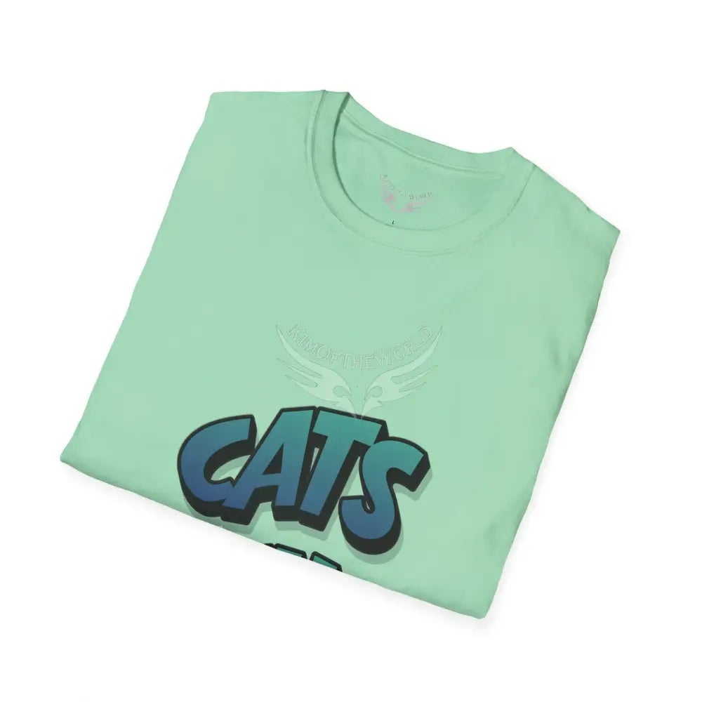 ’Cats Bitches’ Cat Lady Kitty Parent Tee - Softstyle T-Shirt T-Shirt