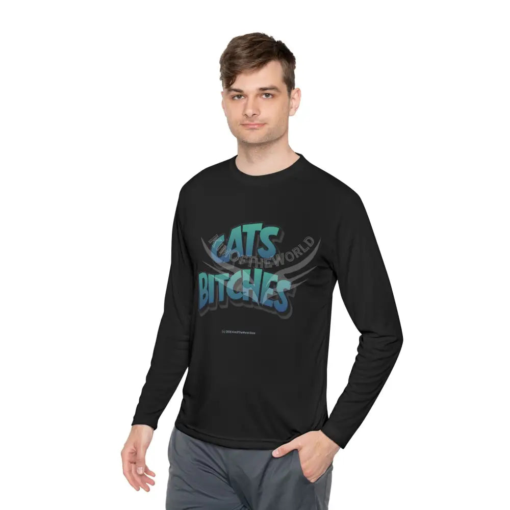 ’Cats Bitches’ - Long Sleeve Tee Cat Lovers Gift Merch - Cat Lady CatDad Long-sleeve
