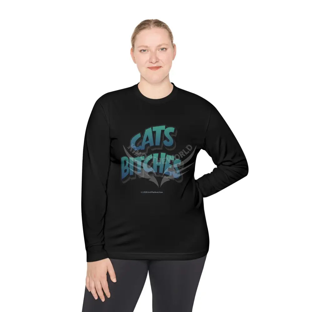 ’Cats Bitches’ - Long Sleeve Tee Cat Lovers Gift Merch - Cat Lady CatDad Long-sleeve