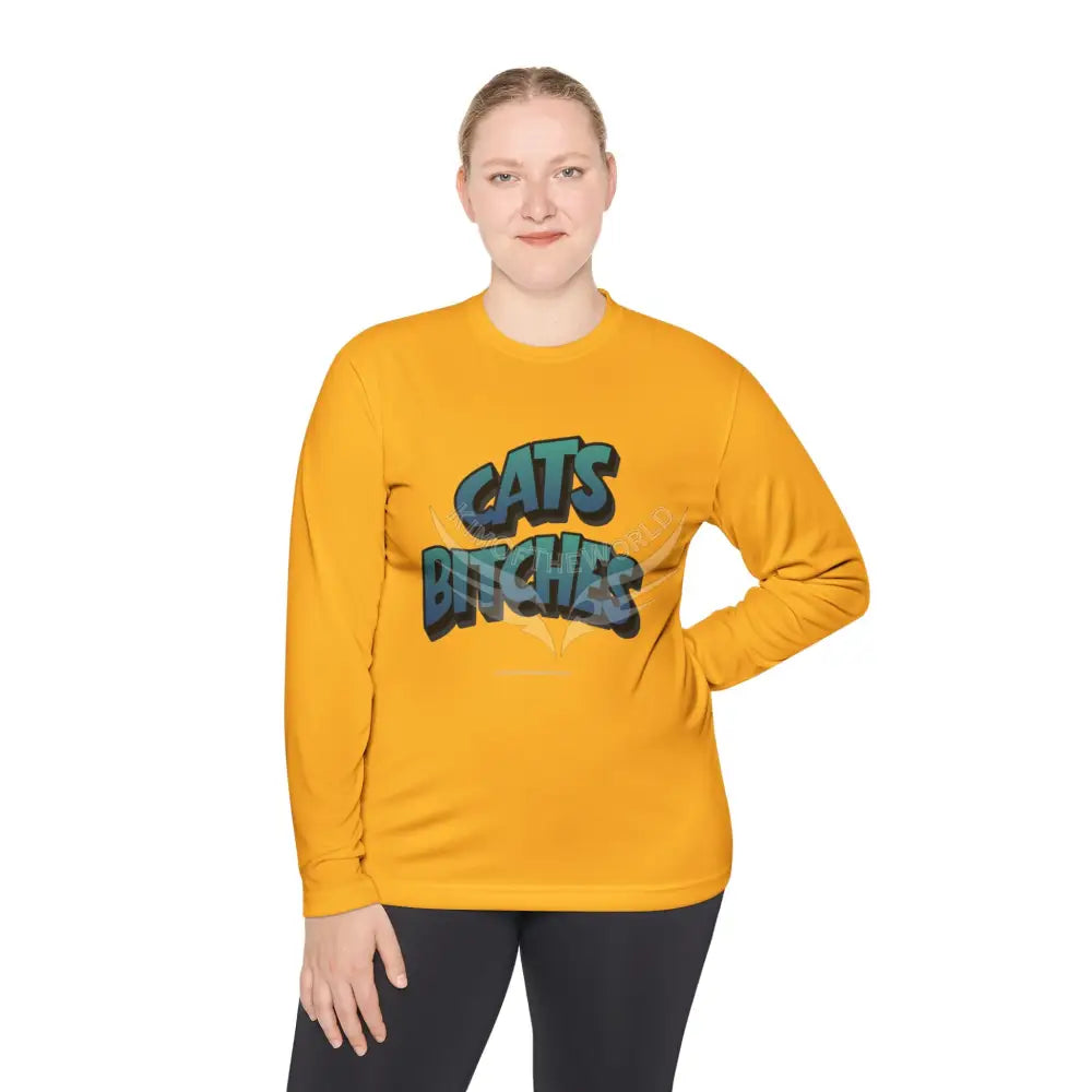 ’Cats Bitches’ - Long Sleeve Tee Cat Lovers Gift Merch - Cat Lady CatDad Long-sleeve