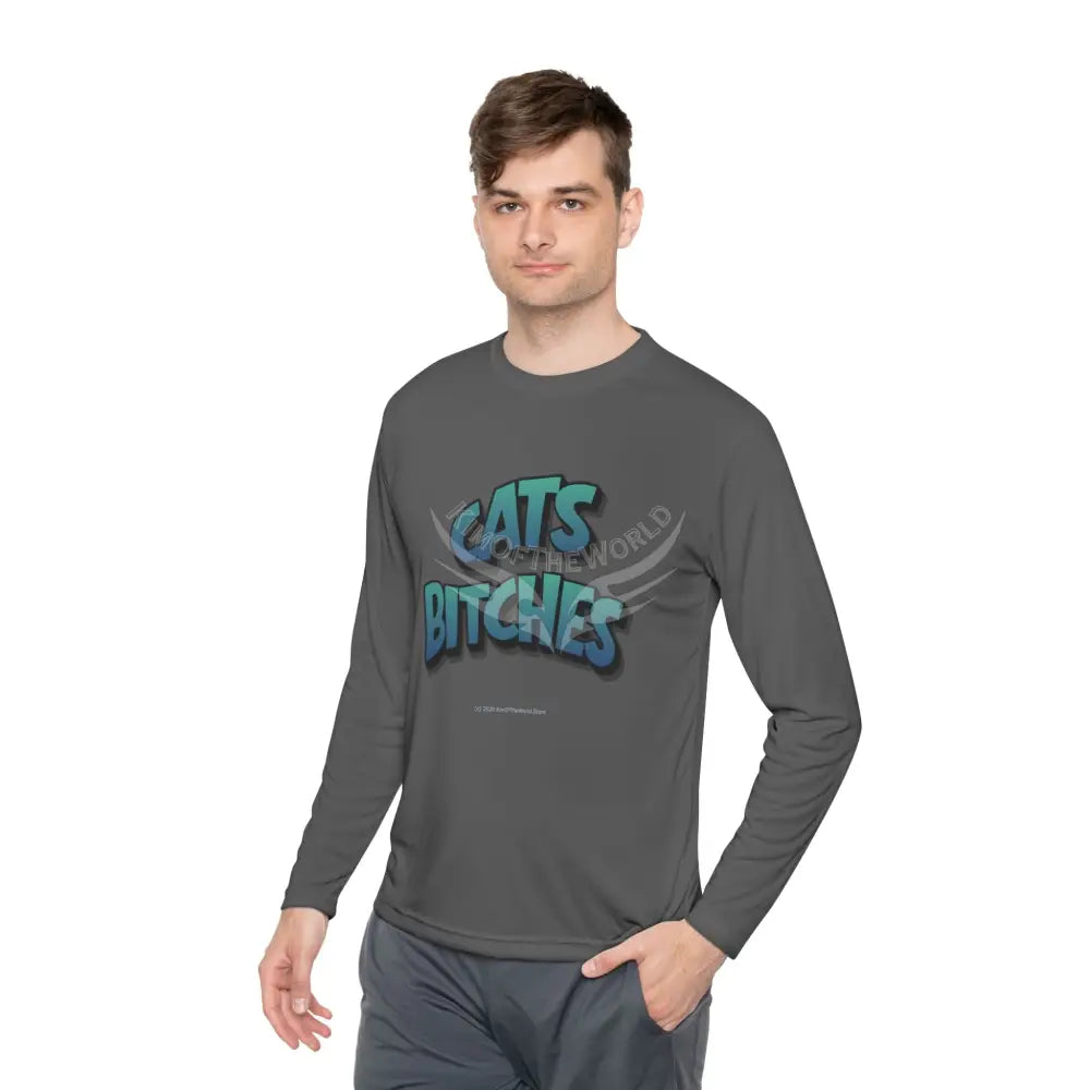 ’Cats Bitches’ - Long Sleeve Tee Cat Lovers Gift Merch - Cat Lady CatDad Long-sleeve