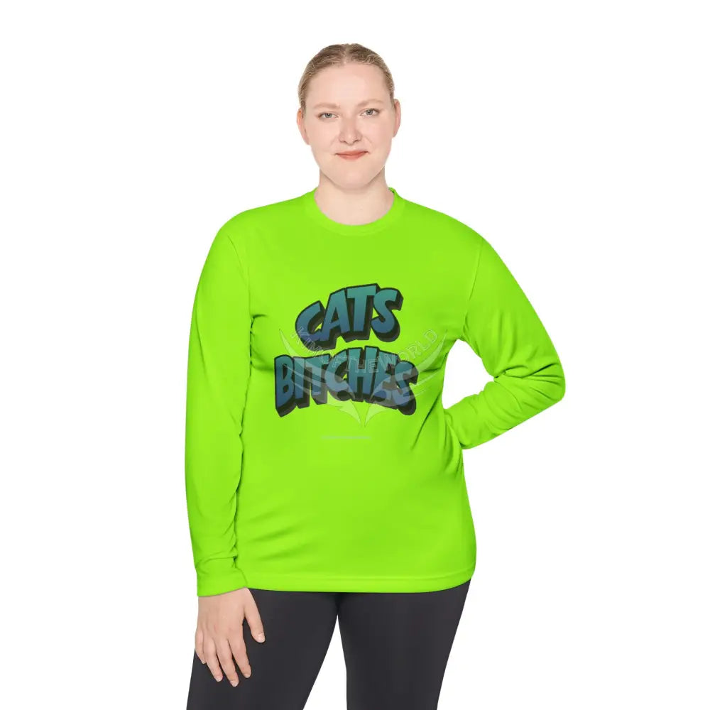 ’Cats Bitches’ - Long Sleeve Tee Cat Lovers Gift Merch - Cat Lady CatDad Long-sleeve