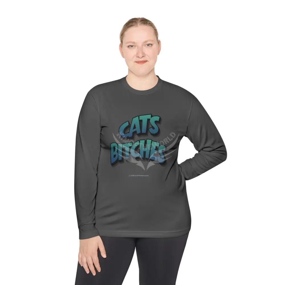 ’Cats Bitches’ - Long Sleeve Tee Cat Lovers Gift Merch - Cat Lady CatDad Long-sleeve