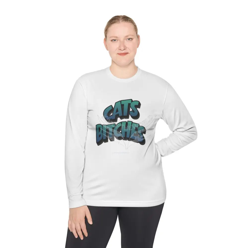 ’Cats Bitches’ - Long Sleeve Tee Cat Lovers Gift Merch - Cat Lady CatDad Long-sleeve
