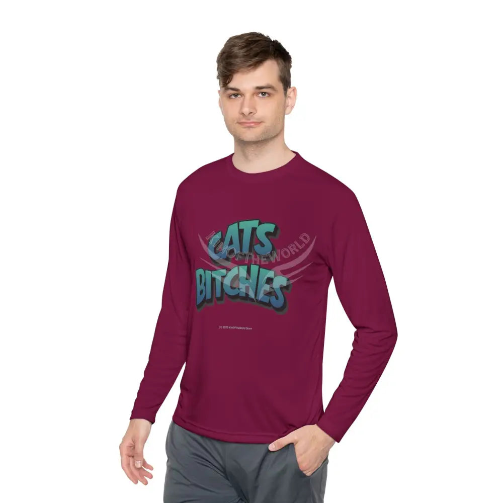 ’Cats Bitches’ - Long Sleeve Tee Cat Lovers Gift Merch - Cat Lady CatDad Long-sleeve
