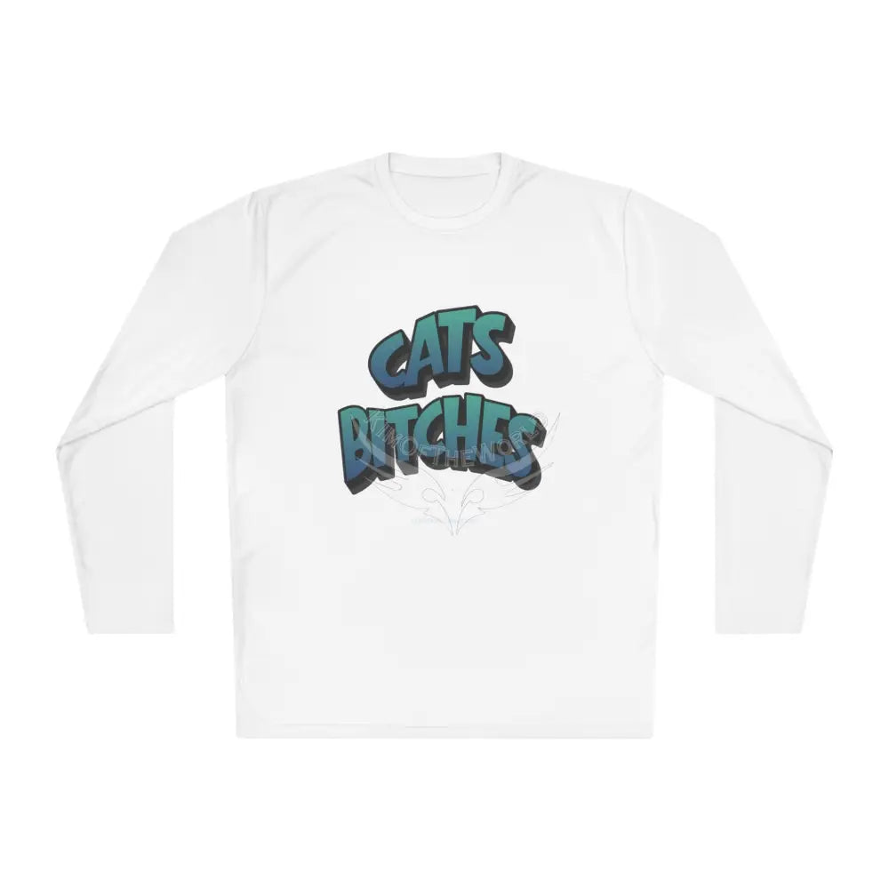 ’Cats Bitches’ - Long Sleeve Tee Cat Lovers Gift Merch - Cat Lady CatDad White / XS Long-sleeve