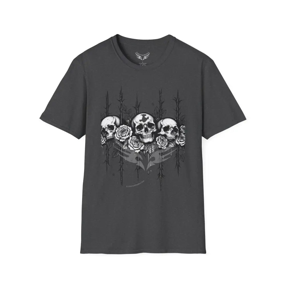 Celtic Skull Tattoo T-Shirt — Celtic Skull Artwork Tee Dark Heather / XS T-Shirt