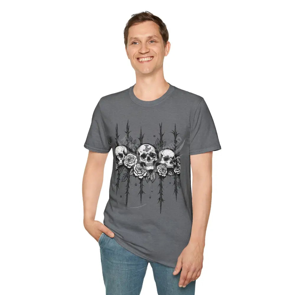 Celtic Skull Tattoo T-Shirt — Celtic Skull Artwork Tee Graphite Heather / S T-Shirt