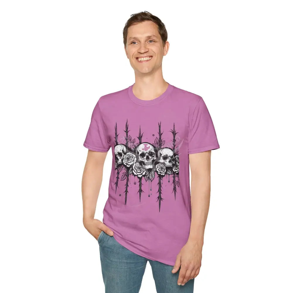 Celtic Skull Tattoo T-Shirt — Celtic Skull Artwork Tee Heather Radiant Orchid / S T-Shirt