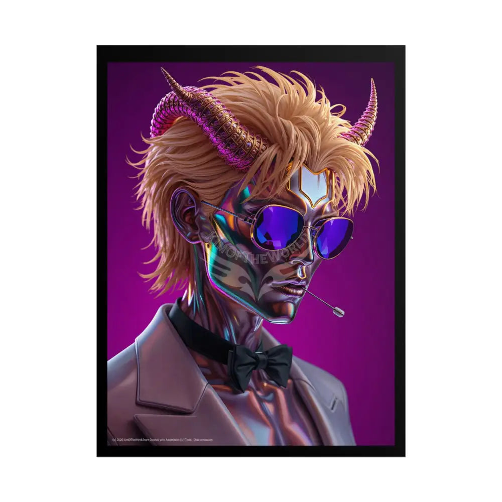 Characters - Vaporwave Trippy Mirror Horned 18″ x 24″ (Vertical) / Matte Poster