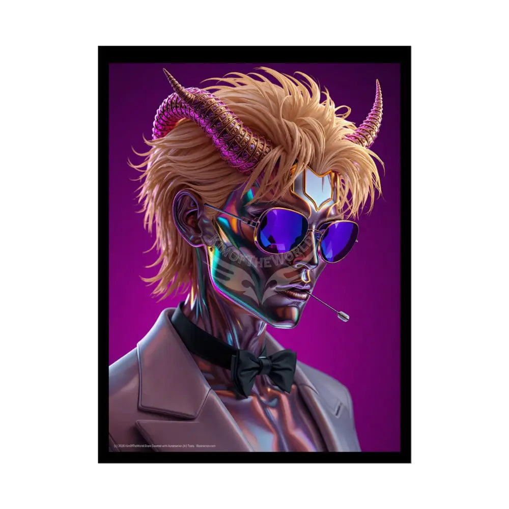 Characters - Vaporwave Trippy Mirror Horned 18″ x 24″ (Vertical) / Semi Glossy Poster