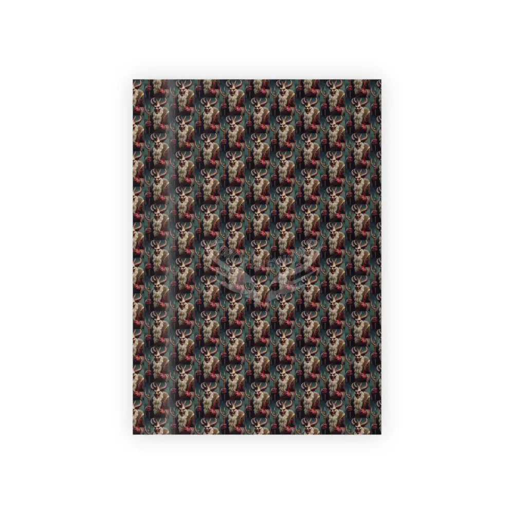 Christmas Krampus Pattern Gift Wrapping Paper Roll — Rustic Holiday Christmas Wrap 28’’ x 39’’ / Satin Home Decor