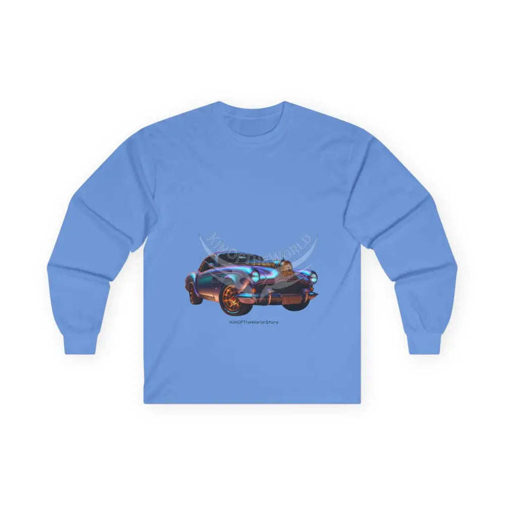 Classic Vintage Car Long Sleeve Tee — Retro Cruiser Graphic Shirt Carolina Blue / S Long-sleeve