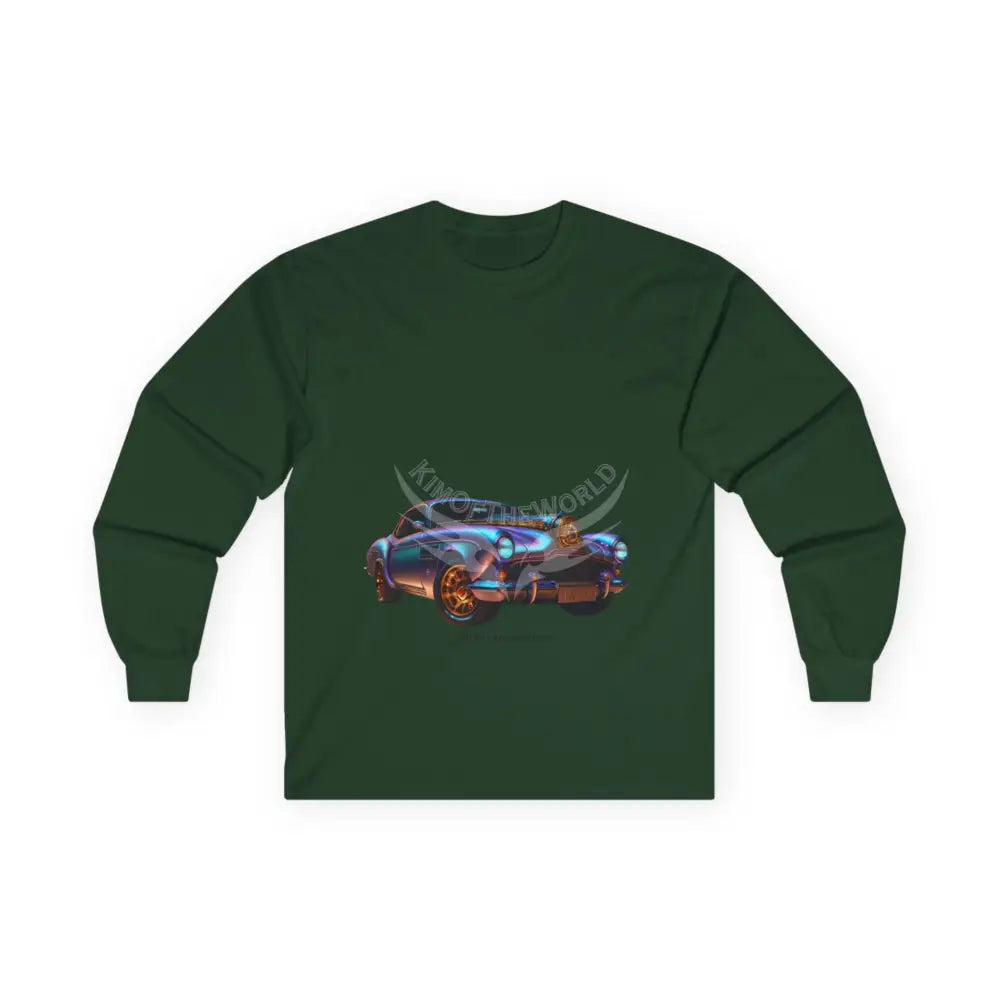 Classic Vintage Car Long Sleeve Tee — Retro Cruiser Graphic Shirt Forest Green / S Long-sleeve