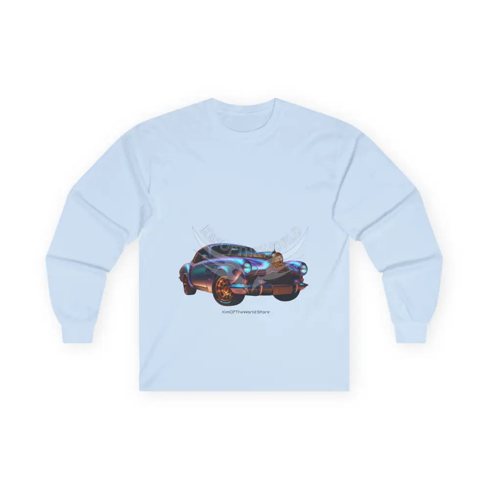 Classic Vintage Car Long Sleeve Tee — Retro Cruiser Graphic Shirt Light Blue / S Long-sleeve