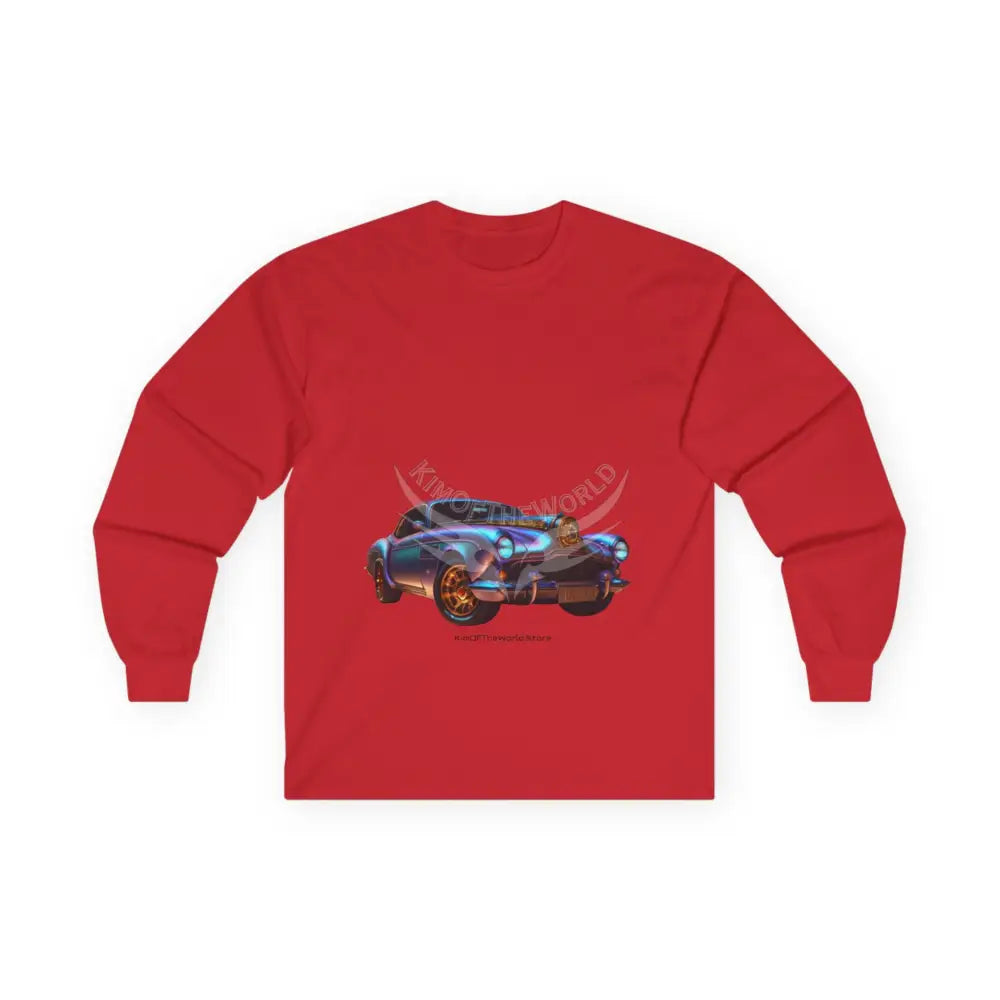 Classic Vintage Car Long Sleeve Tee — Retro Cruiser Graphic Shirt Red / S Long-sleeve