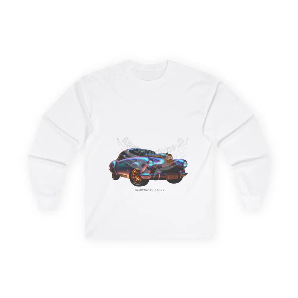 Classic Vintage Car Long Sleeve Tee — Retro Cruiser Graphic Shirt White / S Long-sleeve