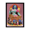 Clay Busty Weirdcore Giant Naughty Lady Art Poster — Jovial Empowered Sculptures (Rolled) 18″ x 24″ (Vertical) / Semi
