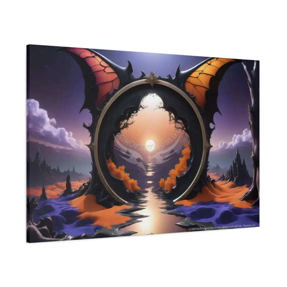 Color Coordinated Fantasy Giant Winter Moon Pastels Canvas Prints -- Oil-Style Matte Stretched 1.25’’ Canvas