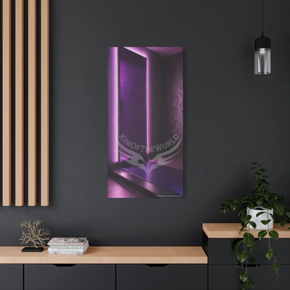 Color Specific Interior Mood - Matte Canvas Wall Art in Deep Purple 24″ x 48″ (Vertical) / 1.25’’ Canvas