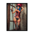 Colorful Cabaret Fashion Girl Rolled Posters — Subtle Sexy Seductive Wall Art 18″ x 24″ (Vertical) / Semi Glossy Poster