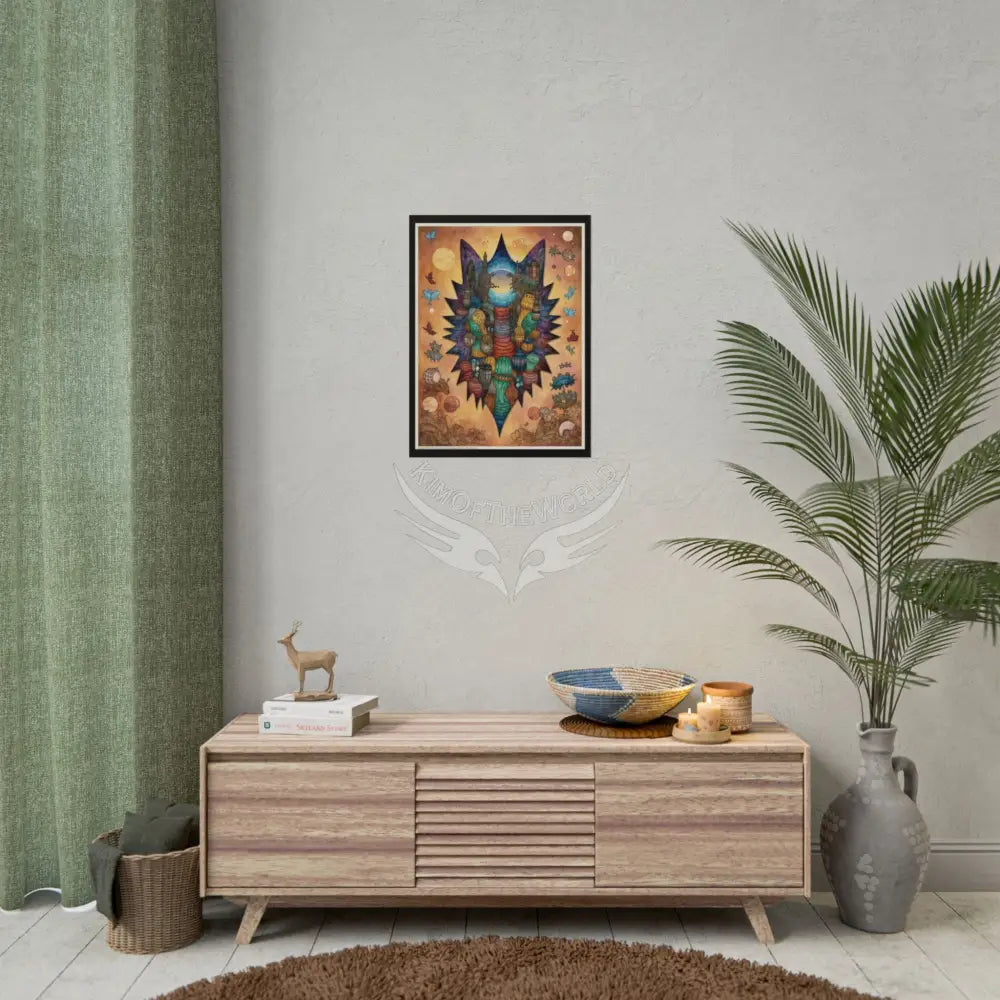 Colorful Cat Ears Universe Rolled Poster — Unusual Funky Art Poster