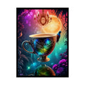 Colorful Coffee Break & Tea Room with Giant Coffee Cup Poster — Rolled Wall Art for Coffee & Tea Lovers 18″ x 24″