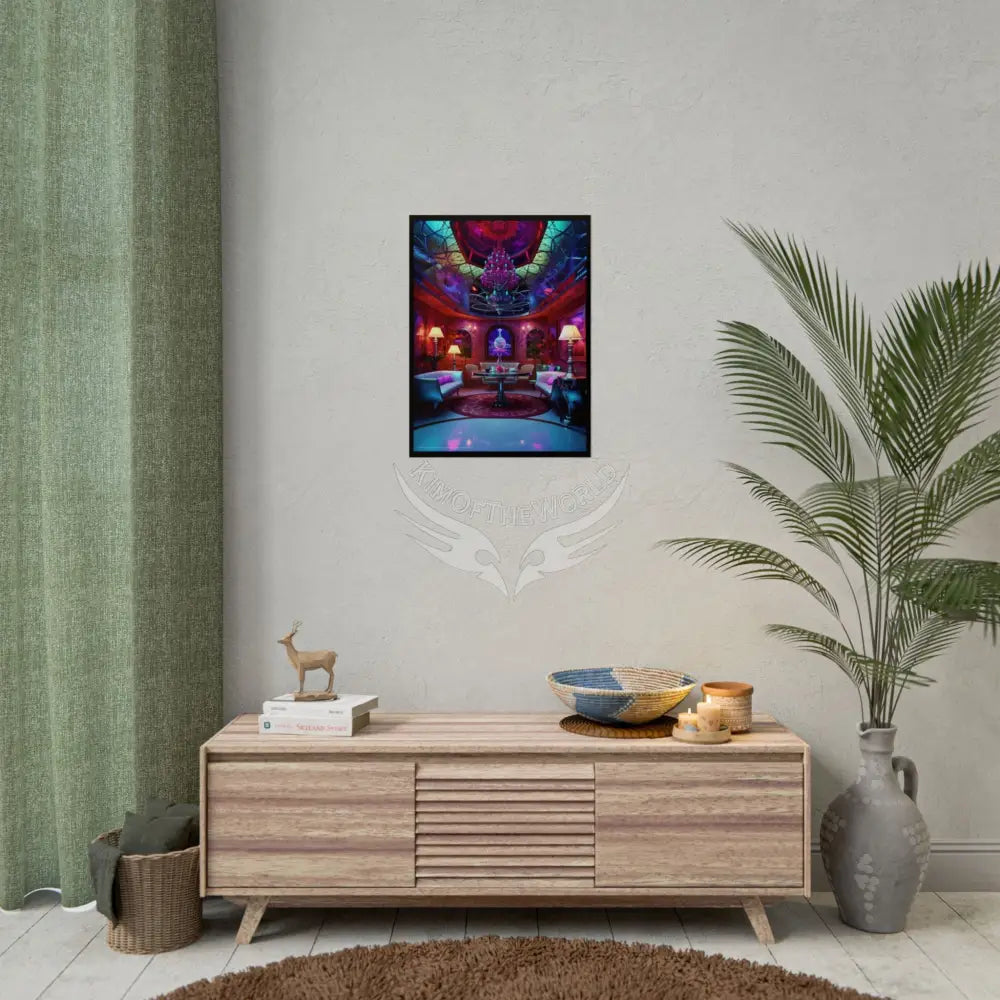 Colorful Coffee Break & Tea Room with Giant Coffee Pot Tea Kettle Cup Poster — Rolled Wall Art for Coffee & Tea Lovers