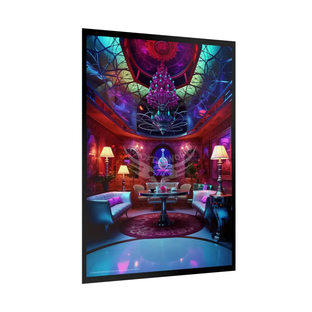 Colorful Coffee Break & Tea Room with Giant Coffee Pot Tea Kettle Cup Poster — Rolled Wall Art for Coffee & Tea Lovers