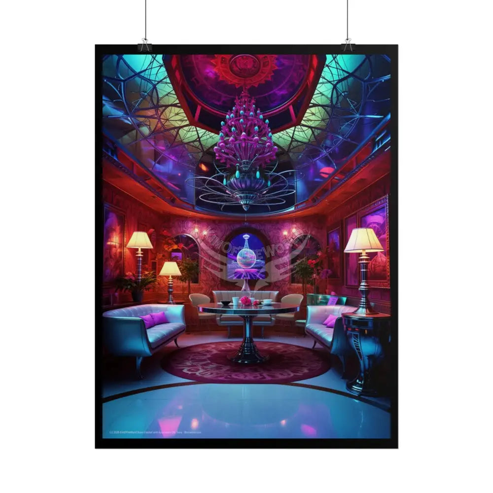 Colorful Coffee Break & Tea Room with Giant Coffee Pot Tea Kettle Cup Poster — Rolled Wall Art for Coffee & Tea Lovers