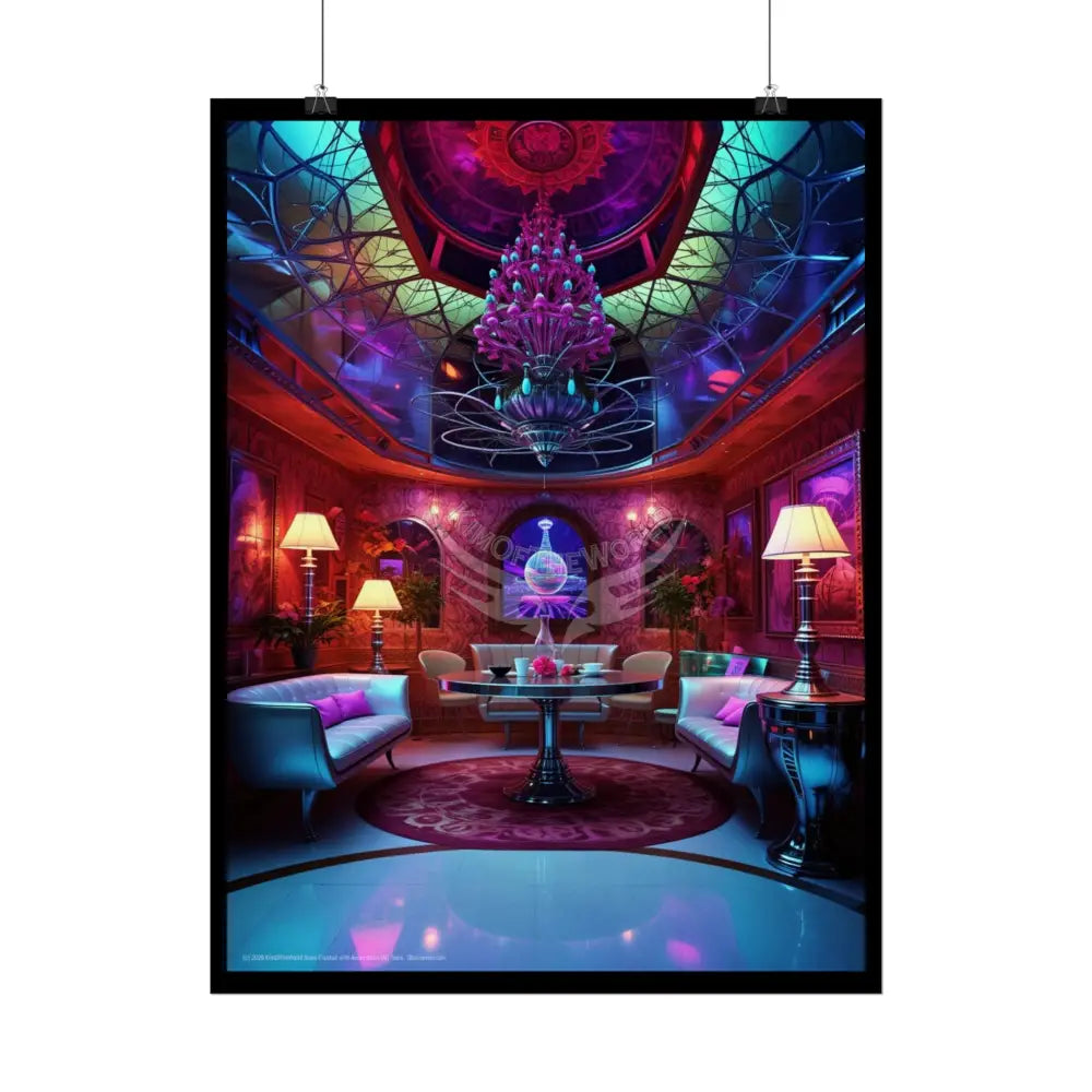 Colorful Coffee Break & Tea Room with Giant Coffee Pot Tea Kettle Cup Poster — Rolled Wall Art for Coffee & Tea Lovers